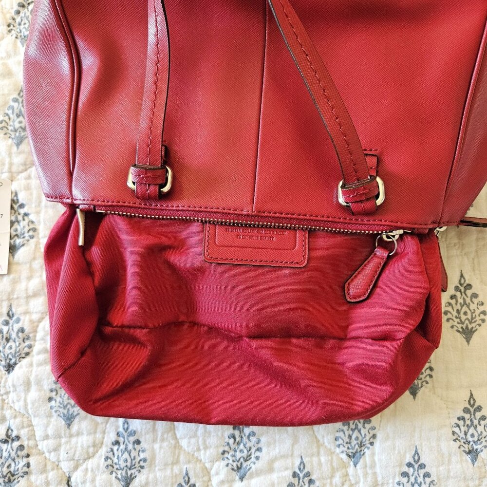 Coach Peyton Leather Mini Carryall Satchel Crossbody Bag F32829 RED NWT - Picture 7 of 16